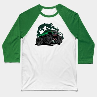 Green monster truck Baseball T-Shirt